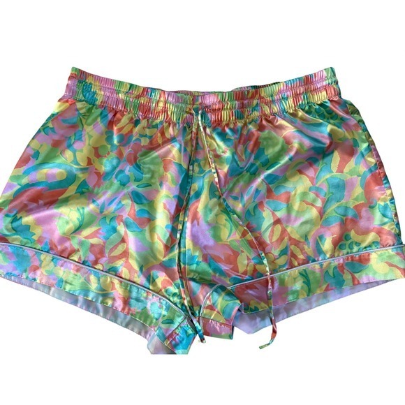 Show Me Your Mumu Twiggy Tulips Shimmer Pajama Set Top Shorts XL - Picture 5 of 8